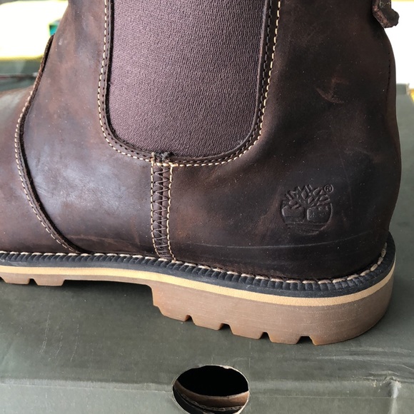 Timberland Men’s Chelsea Brown Leather Boots size 12 - Picture 10 of 14